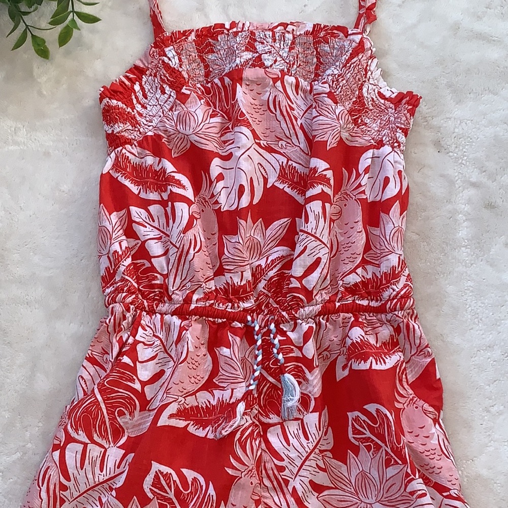 Boden 13/14 Tropical Orange & White Romper EUC - Picture 3 of 16